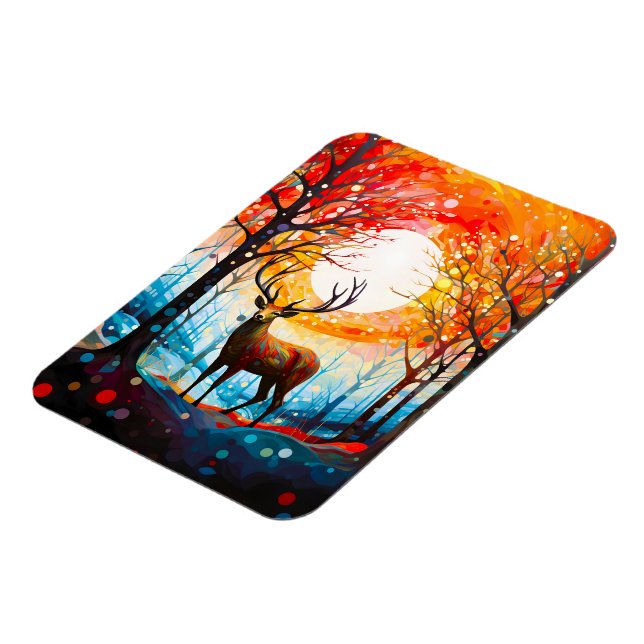 Contemporary Forest Vild Hjort Magnet (Vänstra Sidan)