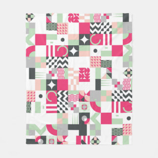 Contemporary geometric mosaic seamless pattern wit fleecefilt