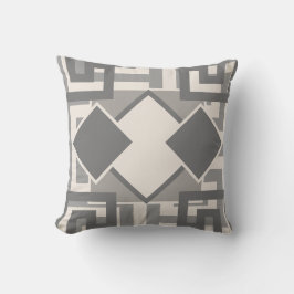 Contemporary Geometrics Grått & Beige Kudde
