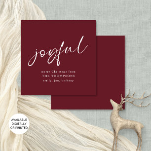 Contemporary Glatt God jul Burgundy Inbjudningar