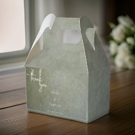 Contemporary Golden Sage Faux Suede Paint Bröllop Presentaskar