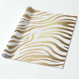 Contemporary Golden Zebra White Safari Skin Vip Presentpapper