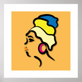 Contemporary Gracful Minimal African Heritage Poster