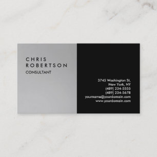 Contemporary Grått Black Kreativ Affärskort Visitkort