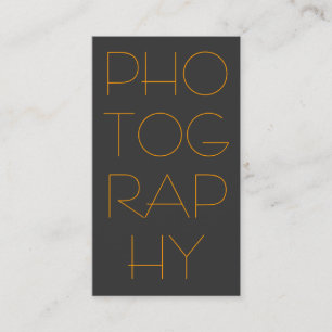Contemporary Grått Gult Fotography-Affärskort Visitkort