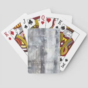Contemporary Grått-målning Casinokort