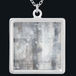 Contemporary Grått-målning Silverpläterat Halsband<br><div class="desc">Den här contemporaryn grått-målningen är Jennifer Goldbergers verk. Ett tjockt grått hänger på biet som en tung dimma. Köp en kopia av den här utskriften idag!</div>