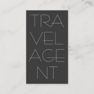 Contemporary Grått Travel Agent Visitkort