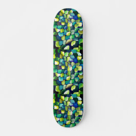 Contemporary Grönt Mönster Mini Skateboard Bräda 18,7 Cm