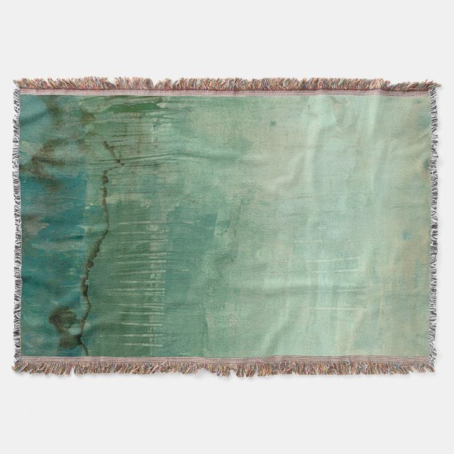 Contemporary Grönt vattenfärg Mysfilt (Framsidan)