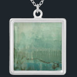 Contemporary Grönt vattenfärg Silverpläterat Halsband<br><div class="desc">Ett Jennifer Goldberger-original,  det här är en vattenfärg för contemporaryns grönt. Biet är ljusare och överst,  flytta till djupare gröntar när öga går mot grund. En underbar använda av färg,  beställ din idag!</div>