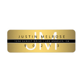 Contemporary Guld-adressetikett för återvändandead Returadress Etikett