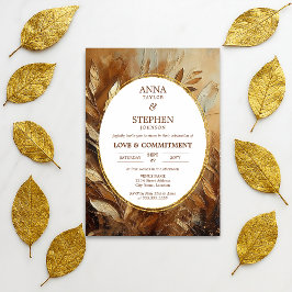 Contemporary Guld Elegance Commement Ceremony Inbjudningar