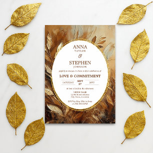 Contemporary Guld Elegance Commement Ceremony Inbjudningar