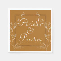 Contemporary Guld och vit Pappersservett