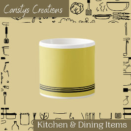 Contemporary Gult Lemon Rand Espresso Mugg Espressomugg