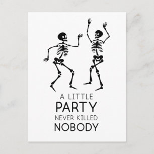 Contemporary Halloween-dansskelett Vykort