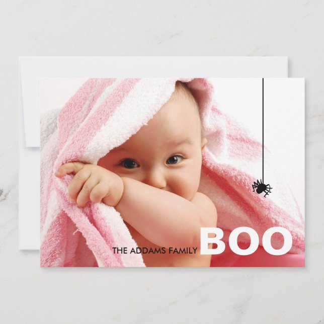 Contemporary Halloween-fotokort Kort (Framsida)