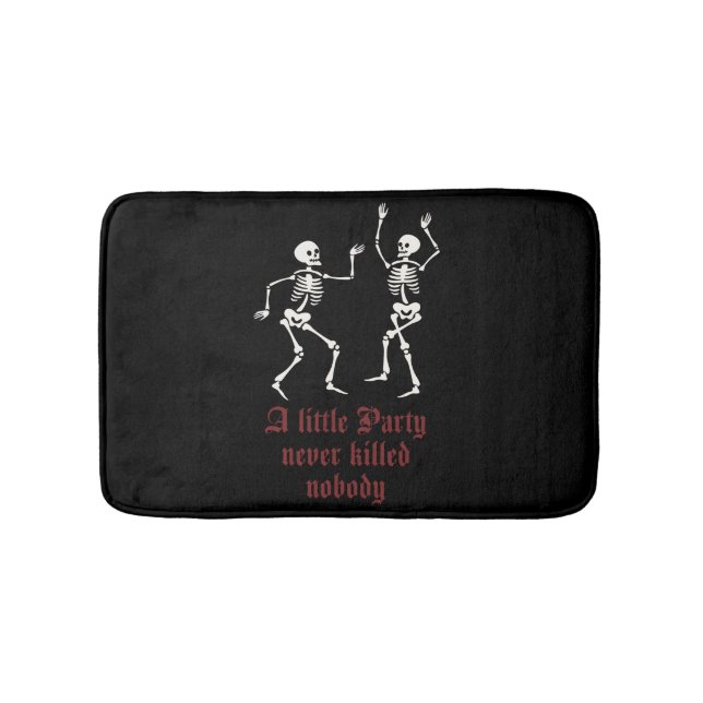 Contemporary Halloween-skelett Badrumsmatta (Framsidan)