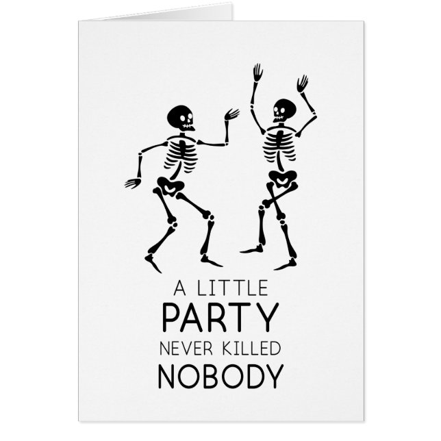 Contemporary Halloween-skelett Hälsningskort (Framsidan)