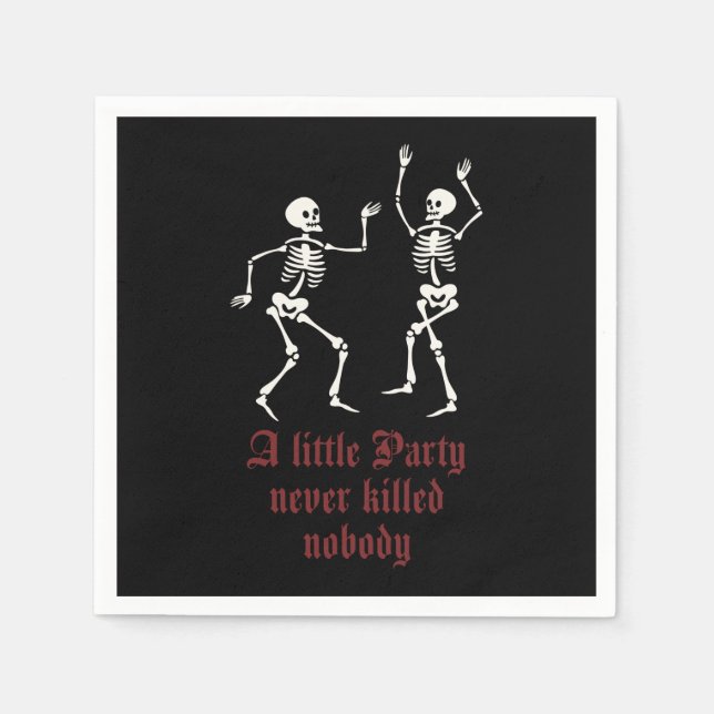 Contemporary Halloween-skelett Pappersservett (Framsidan)