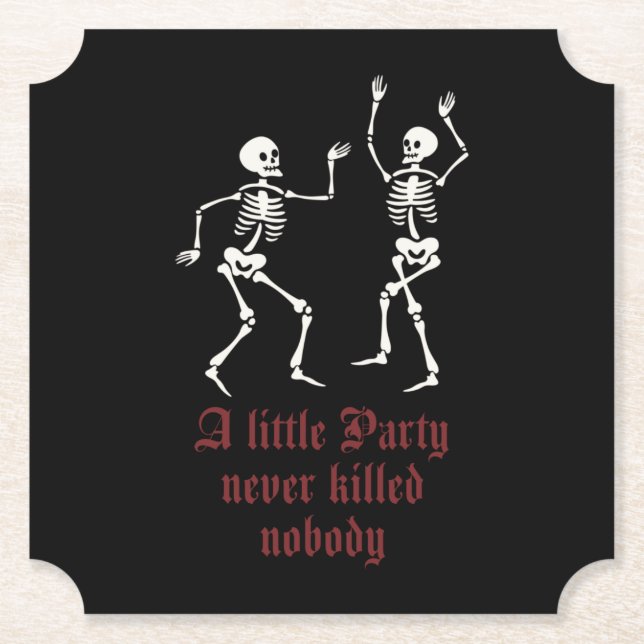 Contemporary Halloween-skelett Underlägg Papper (Framsida)