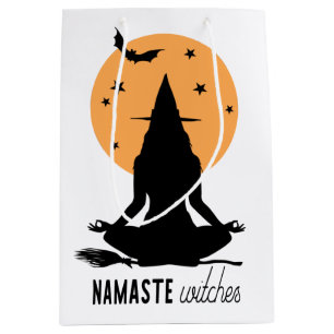 Contemporary Halloween yoga Witch