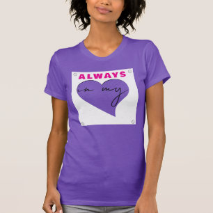 Contemporary Heart Kärlek alltid i mitt hjärta Te T Shirt