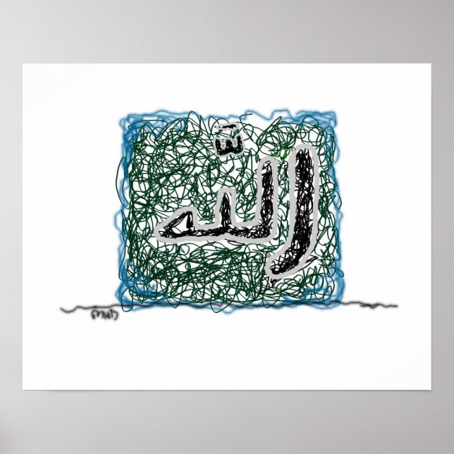 Contemporary Islamic Modern Art Teckning Poster (Framsidan)