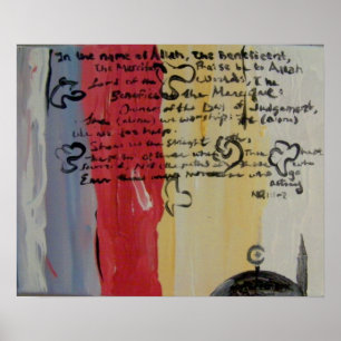 Contemporary Islamisk modern konsmålning Poster