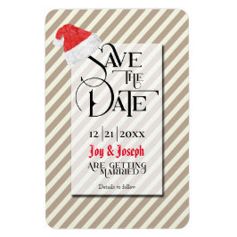 Contemporary jul Bröllop med Red Santa Hat Magnet