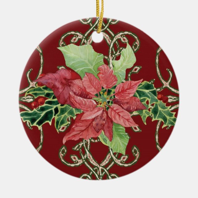 Contemporary jul Poinsettia Ornament (Framsidan)
