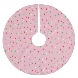 Contemporary jul Polka dots Julgransmatta Borstad Polyester