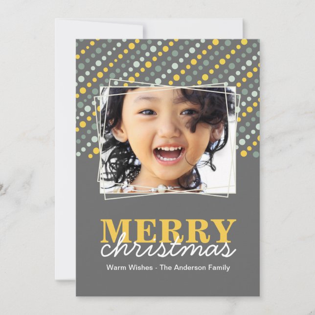 Contemporary Julfotoport Julkort (Framsida)