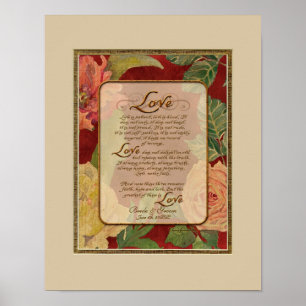Contemporary Kärlek Kapitel 1 Corinthians 13 Poster