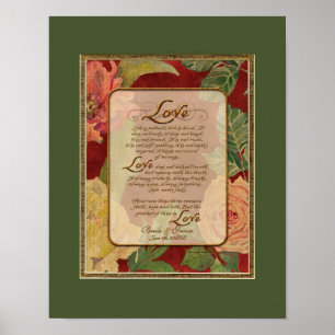 Contemporary Kärlek Kapitel 1 Corinthians 13 Poster