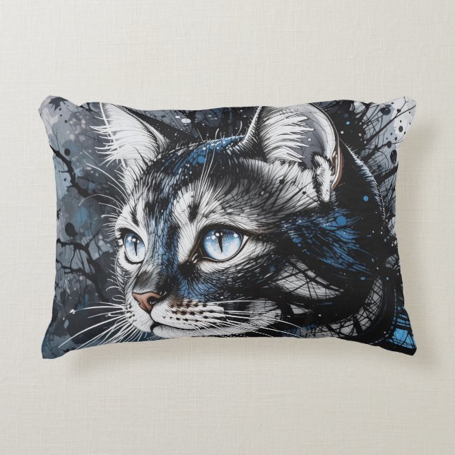 Contemporary Katt Prydnadskudde (Framsidan)