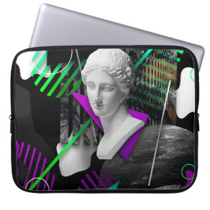Contemporary konskollage med gipshuvudstatus laptop fodral