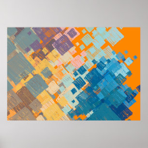 Contemporary konst. Färgfull struktur. Modern teck Poster