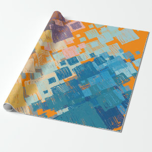 Contemporary konst. Färgfull struktur. Modern teck Presentpapper