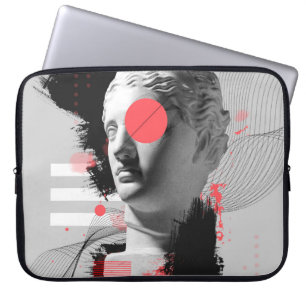 Contemporary konsthandel med antik statushuvud laptop fodral