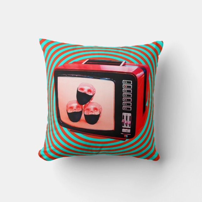 Contemporary konstkollage. Tv news Corona virus co Kudde (Framsida)