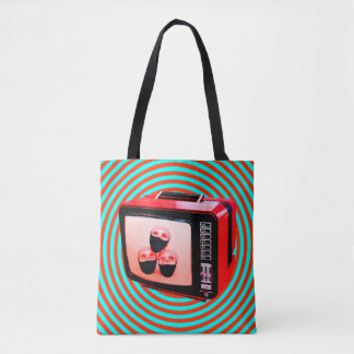 Contemporary konstkollage. Tv news Corona virus co Tygkasse