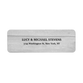 Contemporary Kreativ Grått Wood Snyggt Family Returadress Etikett