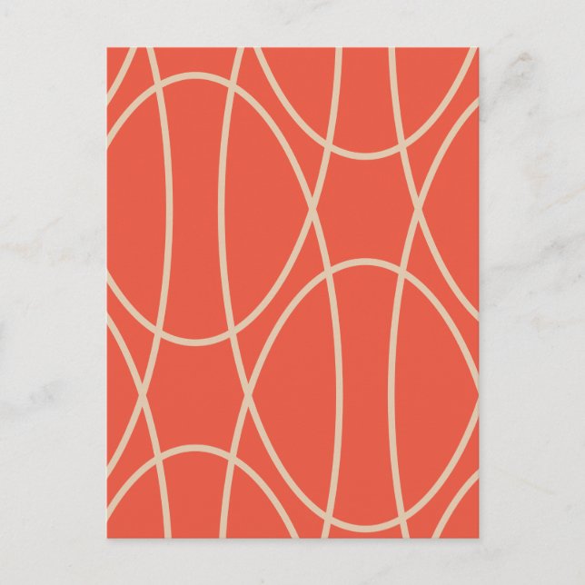 Contemporary Kurvor Abstrakt design Vykort (Framsida)