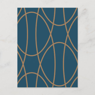 Contemporary Kurvor Abstrakt design Vykort