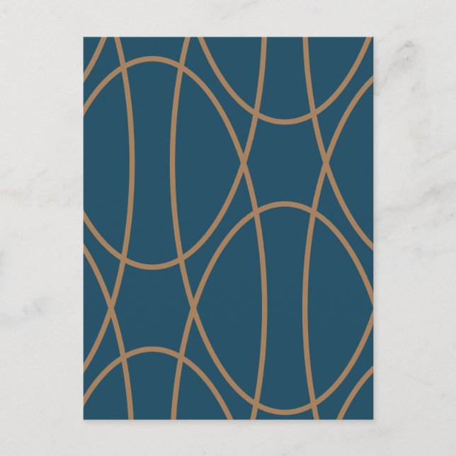 Contemporary Kurvor Abstrakt design Vykort (Framsida)