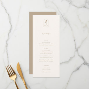 Contemporary Kustens Chic Beige Bröllop Meny