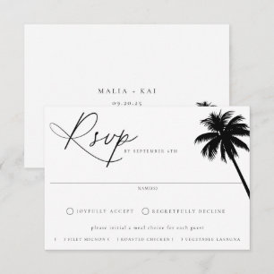Contemporary Kustval Chic Meal Choice Bröllop OSA Kort
