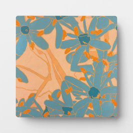 Contemporary Leaf Design in Peach